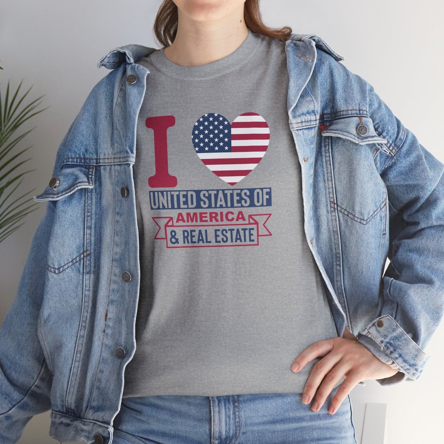 I ❤️ America & Real Estate Tee – Where Freedom Meets the Front Door 🏠