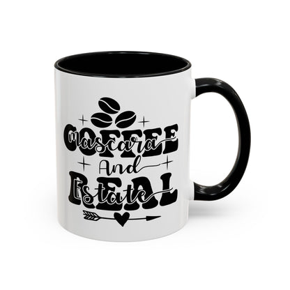 Coffee Mascara And Real Estate Realtor Accent Coffee Mug (11, 15oz)
