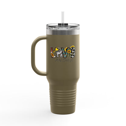 LOVE #RealEstateLife Tumbler – 40 oz Stainless Steel Mug with Colorful Realtor Design