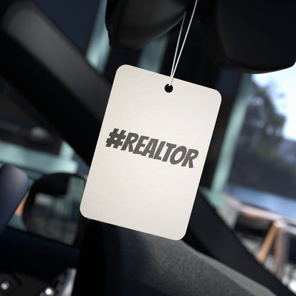 🔖 #CUSTOM# Realtor Air Freshener – Add Your Own Hashtag, Team Name, or Funny Quote! 💬🚗