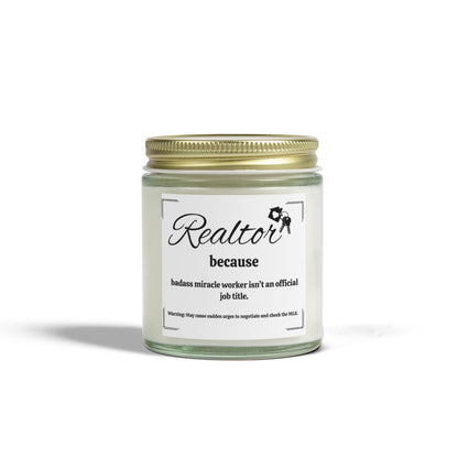 Realtor Candle – Because Badass Miracle Worker Isn’t an Official Job Title | Funny Real Estate Gift