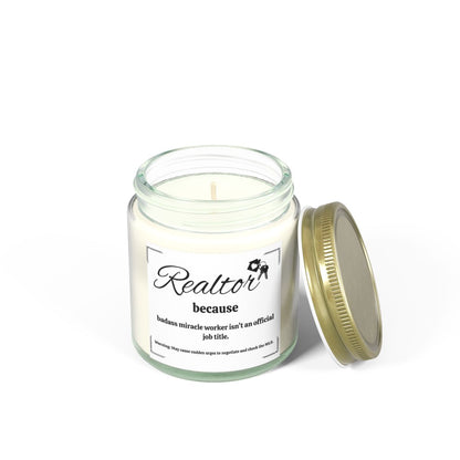 Realtor Candle – Because Badass Miracle Worker Isn’t an Official Job Title | Funny Real Estate Gift