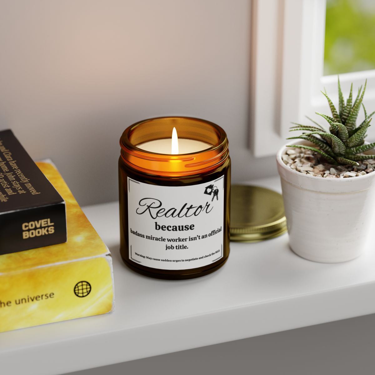 Realtor Candle – Because Badass Miracle Worker Isn’t an Official Job Title | Funny Real Estate Gift